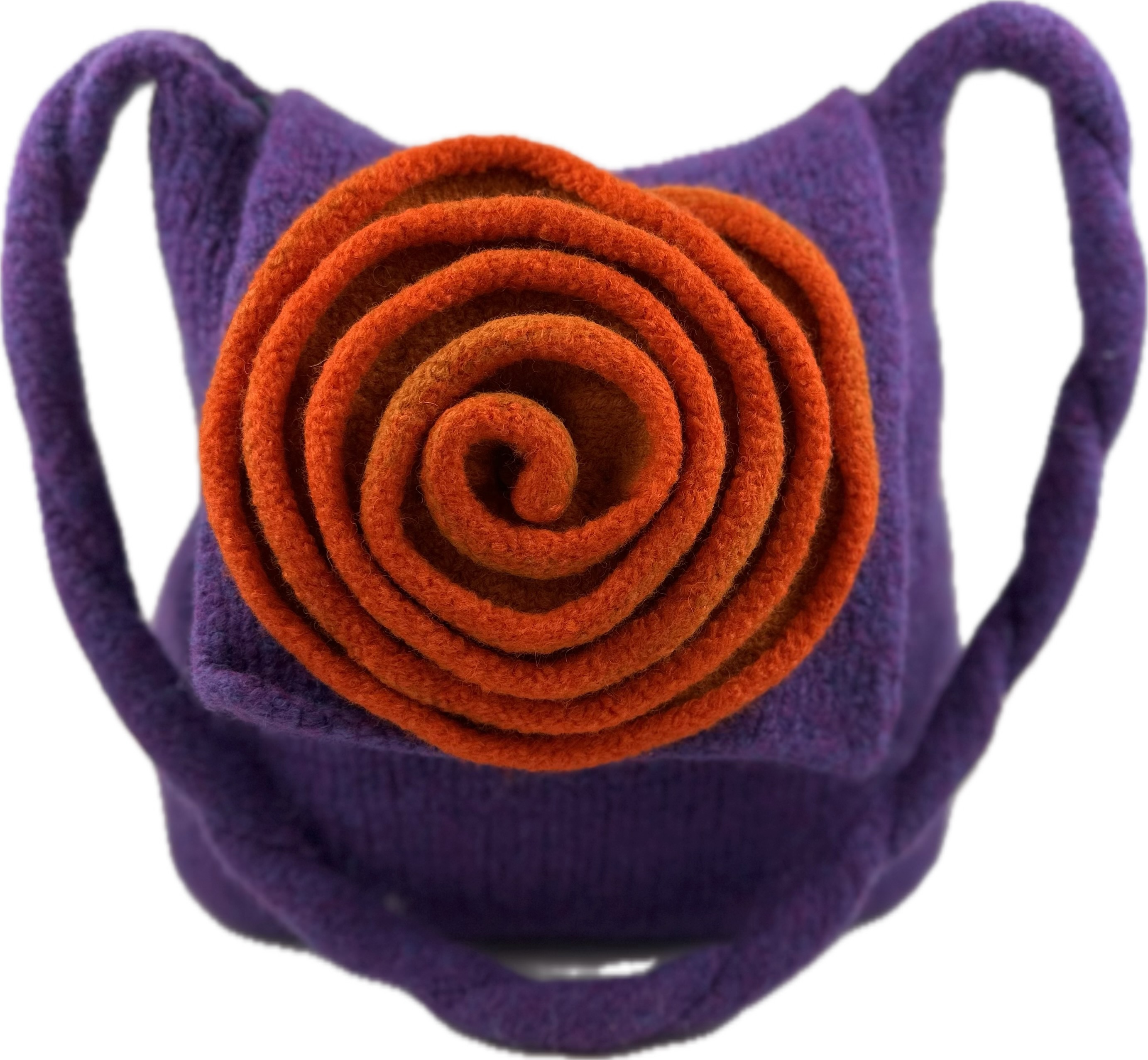 overhead view of orange rose detail